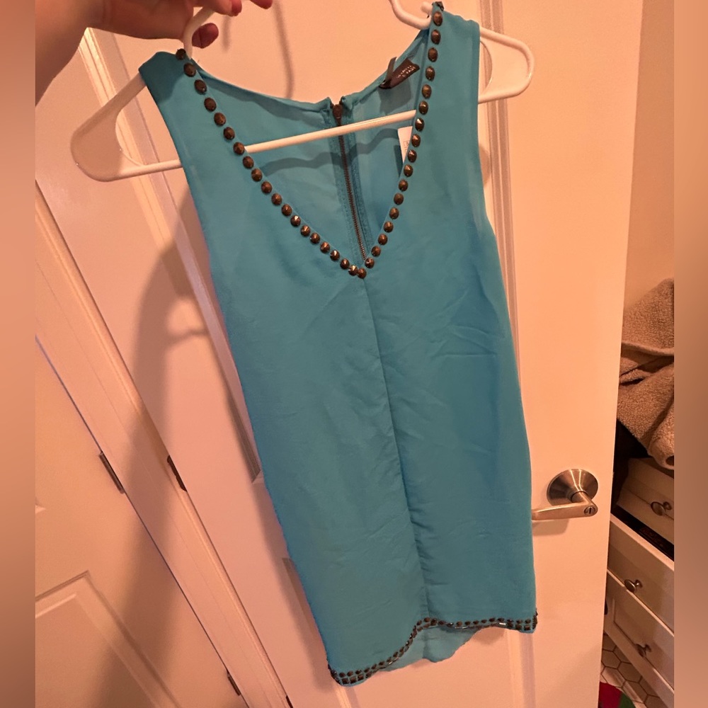 NWT Turquoise Sparkle & Fade Mini Dress